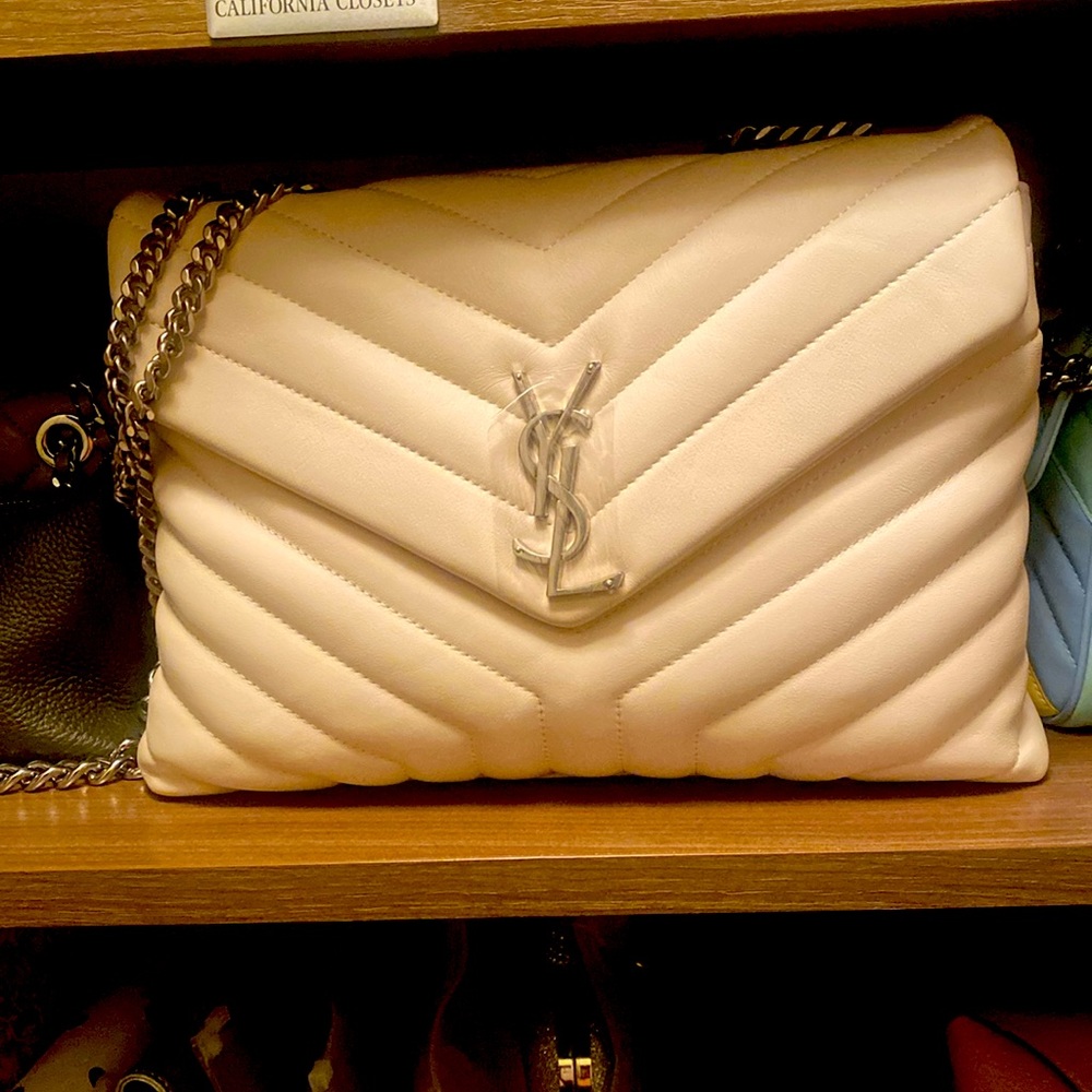 New…YSL Medium Lou Lou with silver hardware.